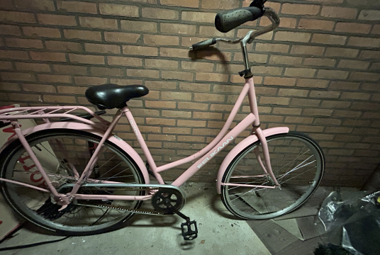 Superleuke roze pelikaan damesfiets omafiets stationfiets