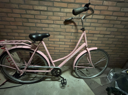 Superleuke roze pelikaan damesfiets omafiets stationfiets